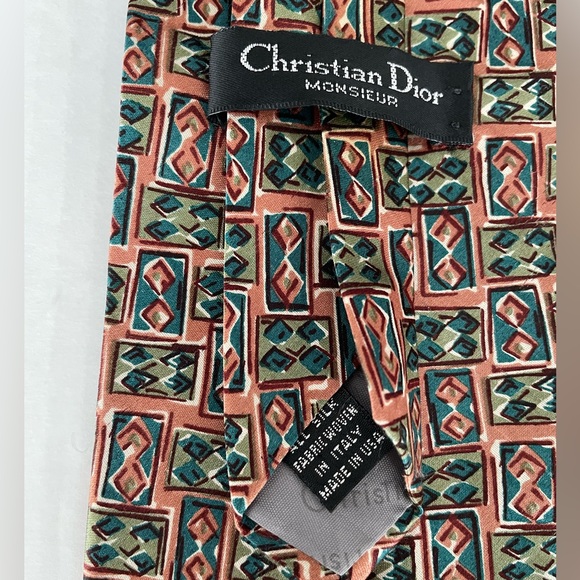 Christian Dior Monsieur Silk Ties Bundle- Multicolor Geometric Designs - Picture 4 of 13